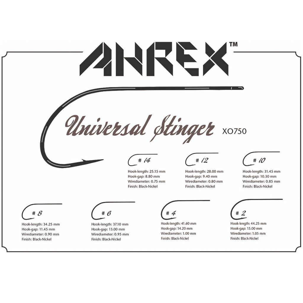 Ahrex HR450 Hook - 5 Ganci Acuti Per Tube Fly, Modello Home Run, Colore Nero, Pesca A Mosca