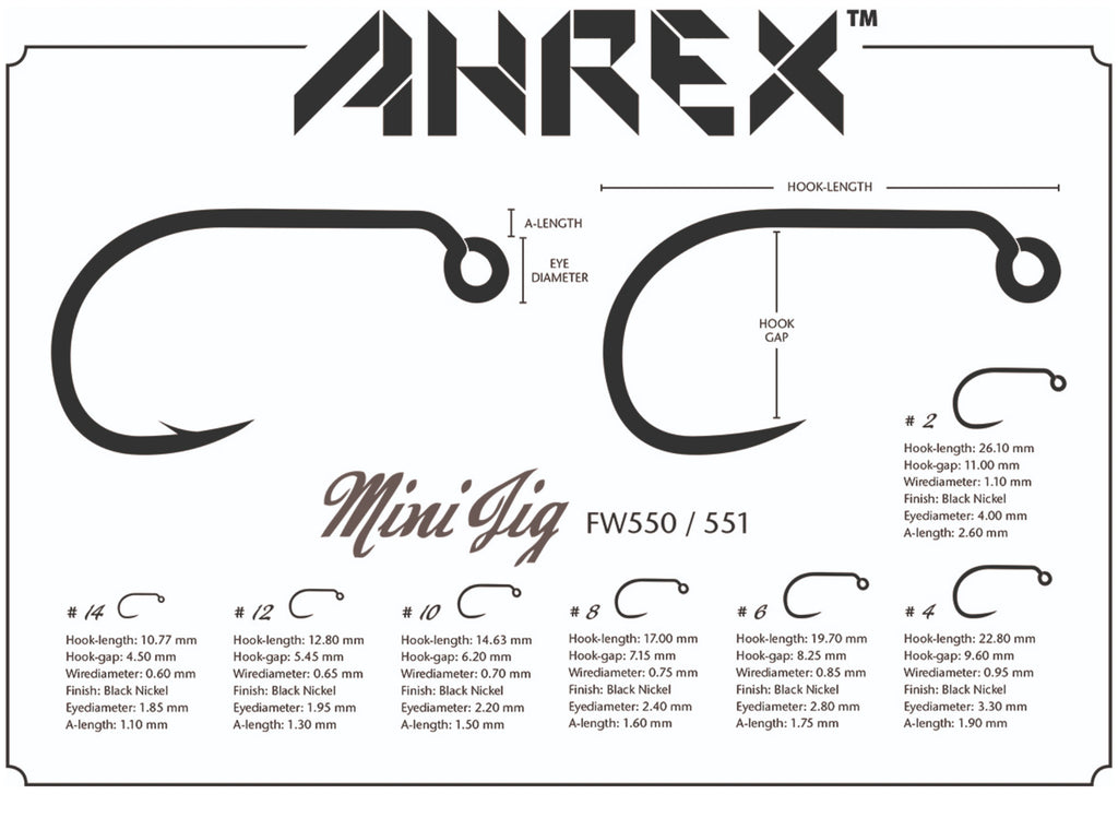 Ahrex FW550 Mini Jig Barbed Hook – Fly Artist