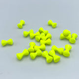 Hareline Brass Eyes - Fluorescent Yellow Chartreuse