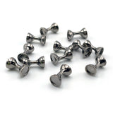 Hareline Flat-End Tungsten Hourglass Eyes - Black