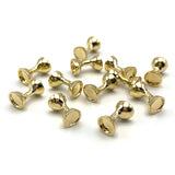 Hareline Flat-End Tungsten Hourglass Eyes - Gold