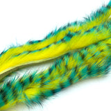 Barred Polychrome Rabbit Strips - Yellow / Bright Green / Black