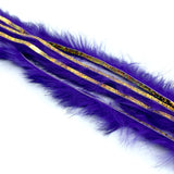 Hareline Bling Rabbit Strips - Bright Purple / Holo Gold