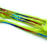 Hareline Bling Rabbit Strips - Chartreuse / Holo Rainbow