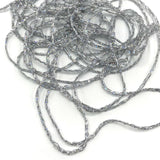 Dyed Pearl Diamond Braid - Holographic Silver