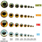 Fish Skull Living Eyes - Color & Size Chart