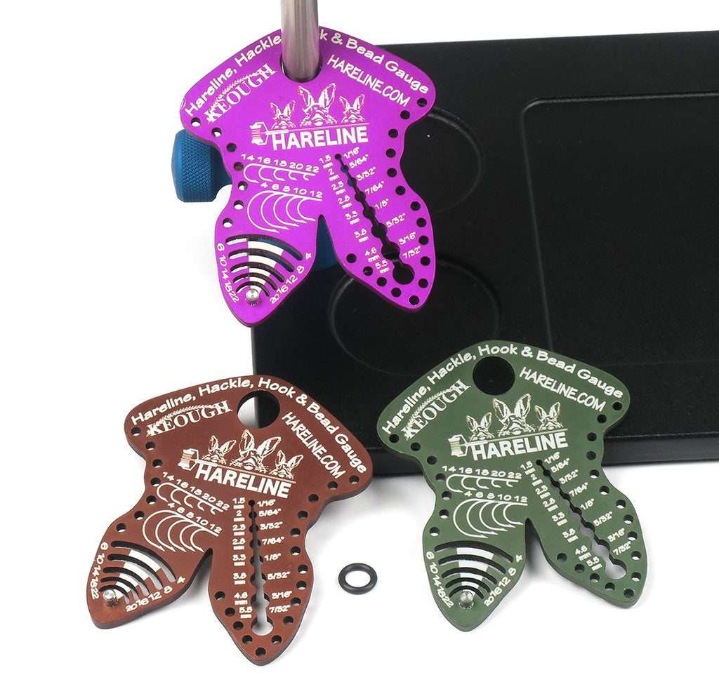 Hackle, Hook, and Bead Gauge Anodized : Hareline – Fly Artist