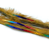 Hareline Bling Rabbit Strips - Gold Variant / Holo Rainbow