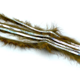 Hareline Bling Rabbit Strips - Gold Variant / Holo Silver