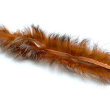 Hareline Crosscut Shimmer Rabbit Strips - Crawfish Orange with Gold Shimmer