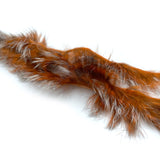 Hareline Crosscut Shimmer Rabbit Strips - Crawfish Orange with Silver Shimmer