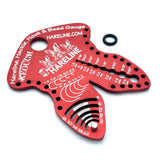 Hareline Hackle Hook & Bead Gauge - Red