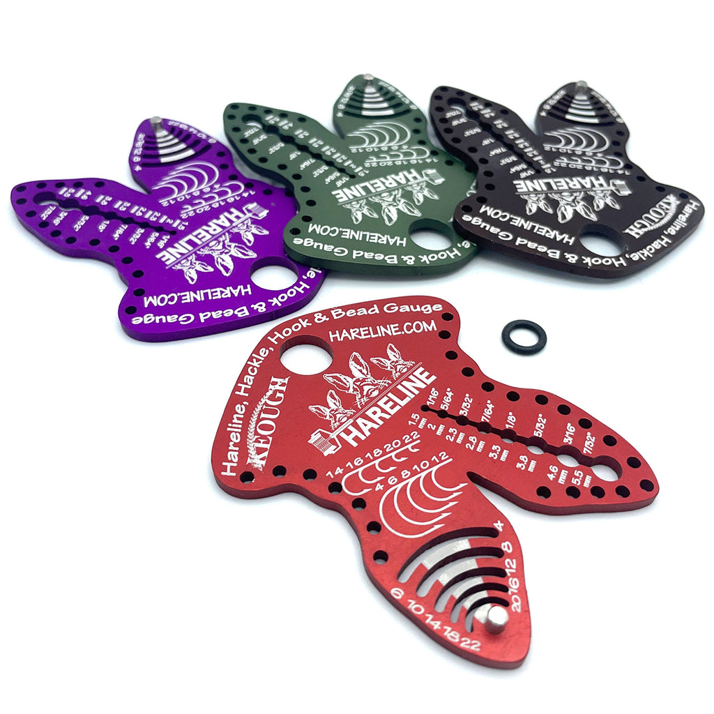Hackle, Hook, and Bead Gauge Anodized : Hareline Brown