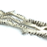 Hareline Barred Magnum Rabbit Strips - Black Barred White