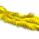 Hareline Barred Magnum Rabbit Strips - Brown Barred Yellow