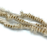 Hareline Barred Magnum Rabbit Strips - Olive Barred Flesh