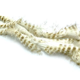 Hareline Barred Magnum Rabbit Strips - Olive Barred White