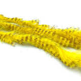 Hareline Barred Magnum Rabbit Strips - Olive Barred Yellow