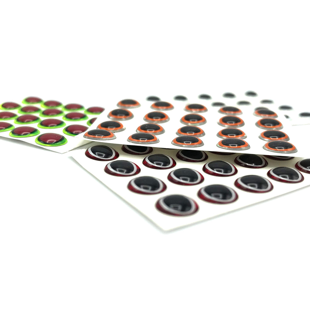 Oval Pupil 3D Adhesive Eyes : Fly Tying & Lure Eyes : Hareline