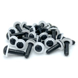 Hareline Posted Dome Eyes - White