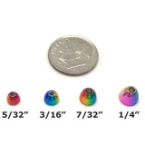 Hareline Rainbow Brass Cone Head Size Chart