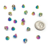 Hareline Rainbow Brass Coneheads - 1/4"