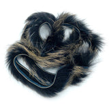 Hareline Shimmer Rabbit Strips - Black with Gold