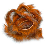 Hareline Shimmer Rabbit Strips - Crawfish Orange with Gold
