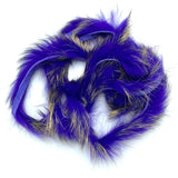 Hareline Shimmer Rabbit Strips - Purple with Gold
