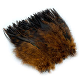 Hareline Strung Grizzly Variant Saddle Hackle - Brown