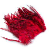 Hareline Strung Grizzly Variant Saddle Hackle - Fluorescent Red