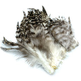 Hareline Strung Grizzly Variant Saddle Hackle -  Natural Grizzly