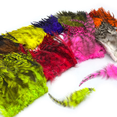 Hareline Strung Grizzly Variant Saddle Hackle