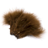 Strung Marabou Blood Quill Feathers - Brown