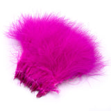 Strung Marabou Blood Quill Feathers - Fluorescent Cerise