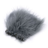 Strung Marabou Blood Quill Feathers - Gray