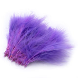 Strung Marabou Blood Quill Feathers - Lavender