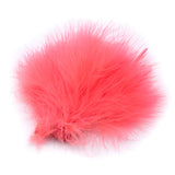 Strung Marabou Blood Quill Feathers - Shrimp Pink