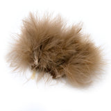 Strung Marabou Blood Quill Feathers - Tan