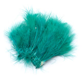 Strung Marabou Blood Quill Feathers - Whitlocks Turquoise