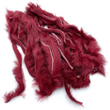 Hareline Zonker Cut Rabbit Hide Strips - Burgundy