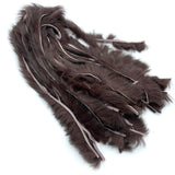 Hareline Zonker Cut Rabbit Hide Strips - Dark Brown