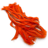 Hareline Zonker Cut Rabbit Hide Strips - Hot Orange