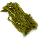 Hareline Zonker Cut Rabbit Hide Strips - Olive Variant
