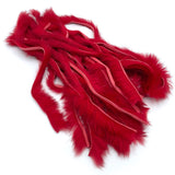 Hareline Zonker Cut Rabbit Hide Strips - Red