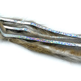 Hareline Bling Rabbit Strips - Hare's Ear / Holo Silver