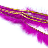 Hareline Bling Rabbit Strips - Hot Pink / Holo Gold