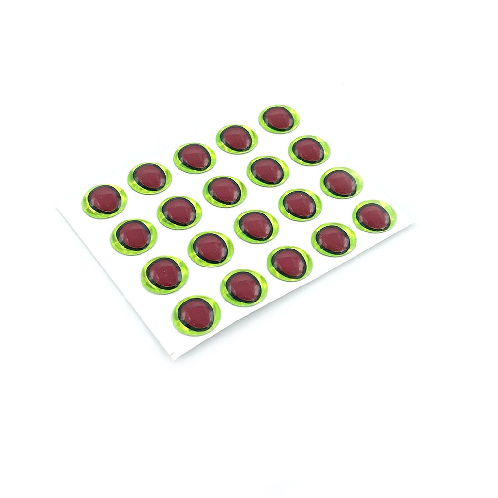 Oval Pupil 3D Adhesive Eyes : Fly Tying & Lure Eyes : Hareline
