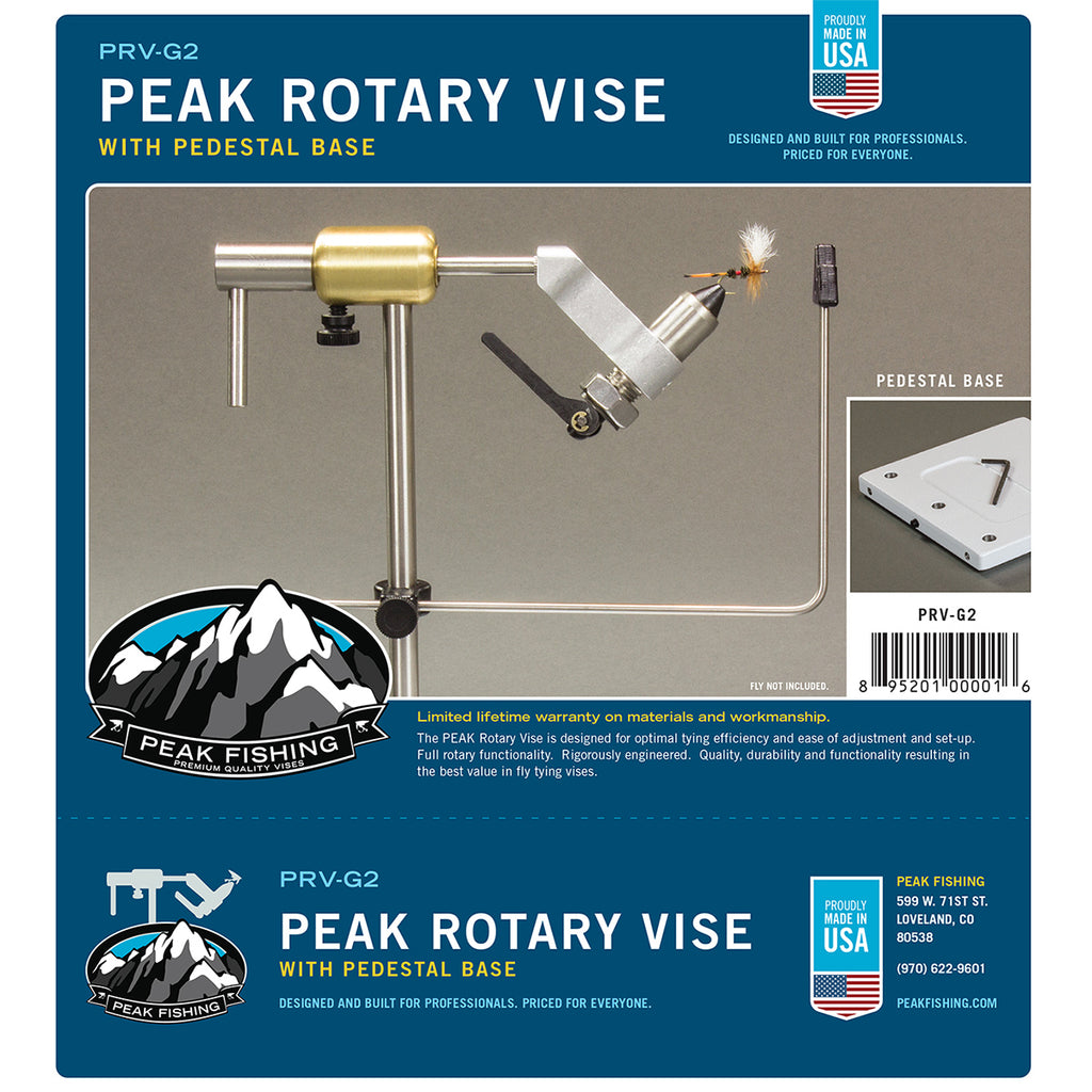 Peak Rotary Vise with Pedestal Base Fly Artist