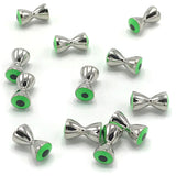 Pseudo Eyes - Nickel With Chartreuse Eyes